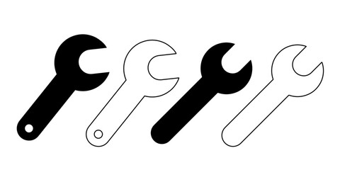 Set of wrench vector icon