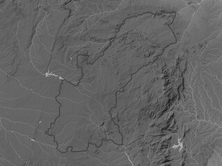 Mashonaland East, Zimbabwe. Grayscale. No legend