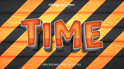 Time editable text effect in modern trend style
