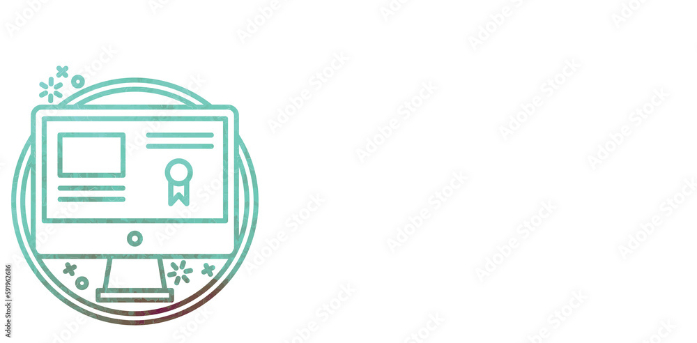 Poster graphic image of computer monitor