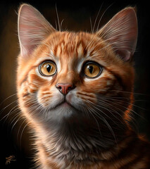 close up portrait of a cat