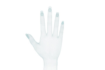 3d composite image of white human hand 