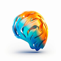 abstract background with sphere brain