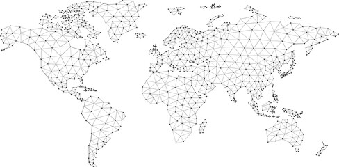 polygonal world map.