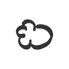 cloud hand drawn icon on white background