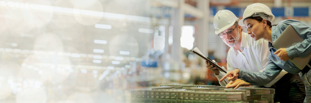 Web Banner A new generation of engineers in a metal sheet factory.  Studying work methods from supervisors or colleagues and studying by yourself  be taught professionally