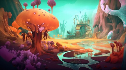 Unique art style or visual identity for the game's dream world