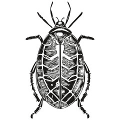 beetle sketch, hand drawing of wildlife, vintage engraving style, vector illustration beetles