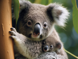 Baby Koala and his Mother
