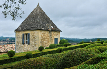 France, picturesque garden of Marqueyssac  in Dordogne