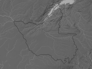 Matabeleland North, Zimbabwe. Grayscale. No legend