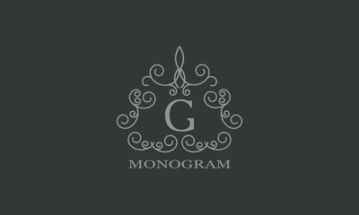 Initial letter G vector logo design for monogram, business, greeting card, sign.
