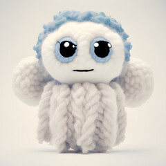 Knitted cute toy, generative AI	