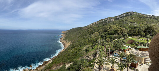 Morocco, Africa: view from Cape Spartel Lighthouse (1864), built by Sultan Muhammad IV at Cape...