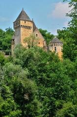 Obraz na płótnie Canvas France, picturesque castle of Laussel in Dordogne