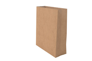 Digital composite image of brown bag