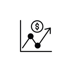 Graph icon design with white background stock illustration