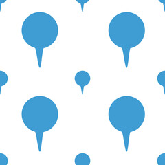 Digital image of straight pin icon in blue color