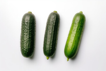 cucumber, white background, generative ai, Fresh tasty vegetables, Fresh ingredients, cooking ingredients