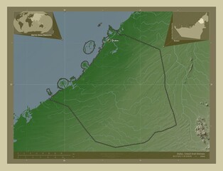 Dubay, United Arab Emirates. Labelled points of cities © Yarr65