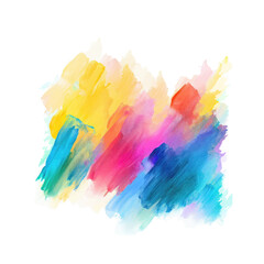 Colorful watercolor hand drawn paper texture torn splatter banner. Wet brush painted spots and strokes abstract vector illustration.