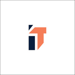 t logo initials design isolated vector illustration