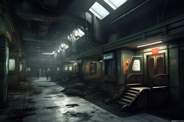 Old Metro Station Game Art Wallpaper Background