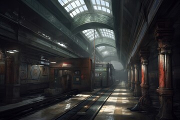 Old Metro Station Game Art Wallpaper Background