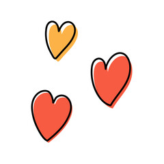 Handdrawn Heart Love Shape