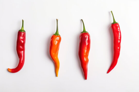pepper, white background, spicy hot,generative ai, Fresh tasty vegetables, Fresh ingredients, cooking ingredients