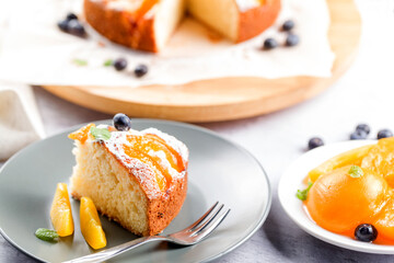 Apricot Pie. Powdered Sugar