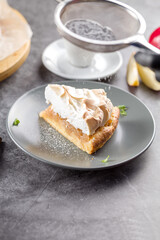 apple pie with whipped proteins