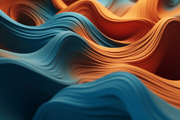 Abstract colorful wave background, ai generative