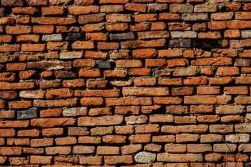 brown and red old brick wall