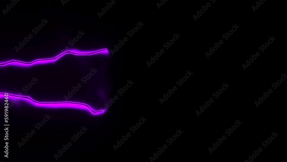 Poster moving 3d lines with electric light. design. cyber lines move branching in stream on black backgroun