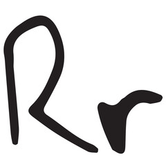 Digital image of letter r