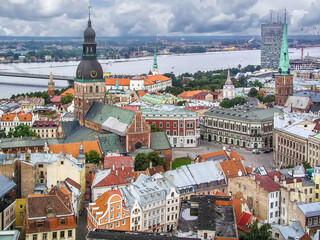 Fototapeta na wymiar View of Riga city center, Latvia