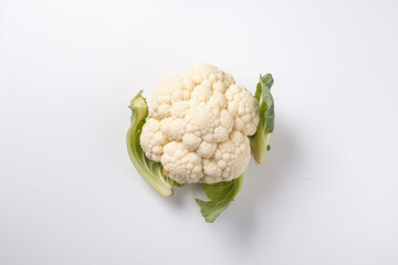 Cauliflower, white background, isolated, generative ai, Fresh tasty vegetables, Fresh ingredients, cooking ingredients