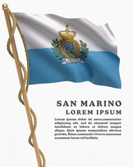 White Backround Flag Of SAN MARINO