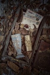 still life in dark mood
