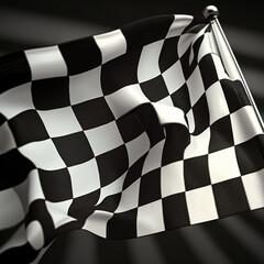 Racing flag. Generative AI.