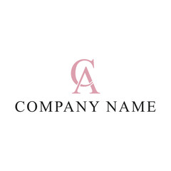 CA monogram logo design template