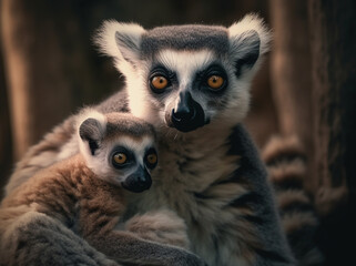 Obraz premium Lemur Family