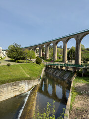 Old railway bridge and garden in Vouzela
