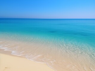 Fototapeta premium sand beach and the claire blue sea