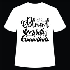 Blessed with grandkids Happy mother's day shirt print template, Typography design for mom, mother's day, wife, women, girl, lady, boss day, birthday 