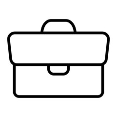 Briefcase icon. Business bag icon. Suitcase, portfolio symbol, linear style pictogram isolated on white.