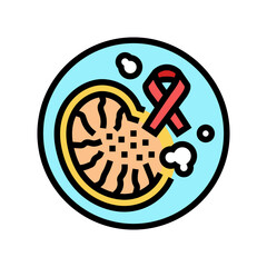 non hodgkin lymphoma cancer color icon vector illustration