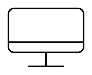 monitor icon illustration on transparent background