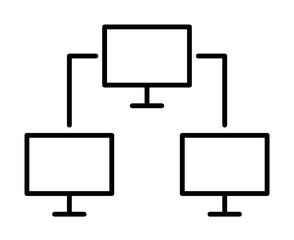 computer network icon illustration on transparent background